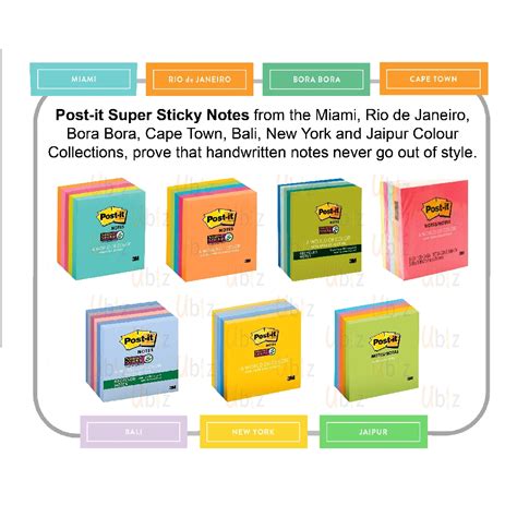 3M Post-it Super Sticky Notes 3 in x 3 in (5pads/pack) | Shopee Malaysia