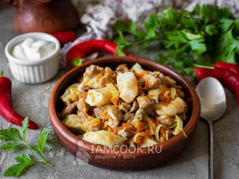 Галушки с мясом — рецепт с фото пошагово