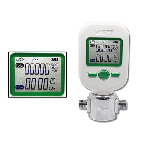 0-25L/Min Digital Gas Flow Meter Tester Portable Gas Mass Air Nitrogen ...
