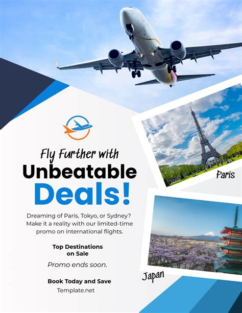 Free Airline Flyer Template to Edit Online