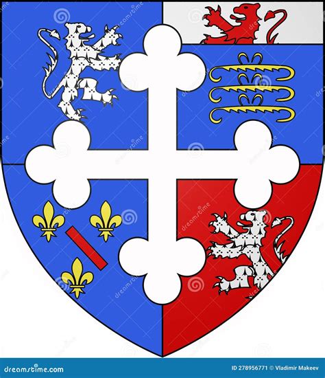 Coat of Arms of the Department of En. France Stock Illustration ...