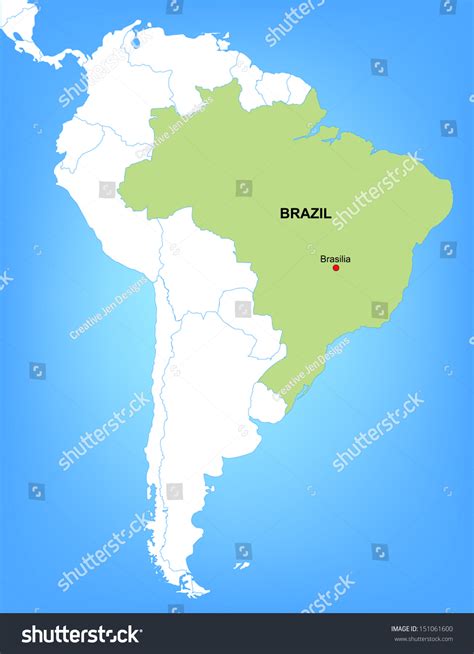 Vector Map South America Highlighting Country Stock Vector 151061600 - Shutterstock
