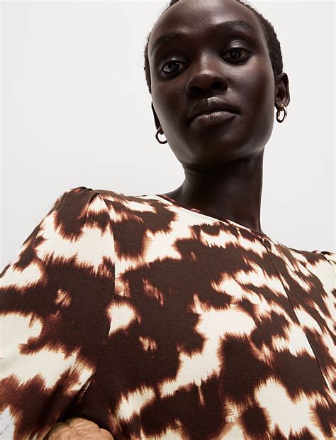 Buy Jersey Printed Midi Column Dress at Marks & Spencer