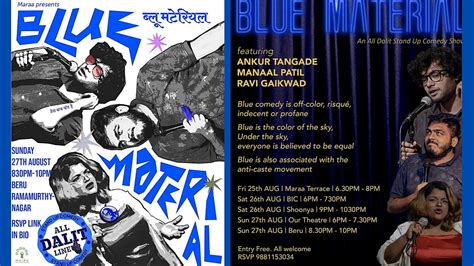 Blue Material: An All Dalit Stand-Up Comedy Tour In Banglore | Homegrown