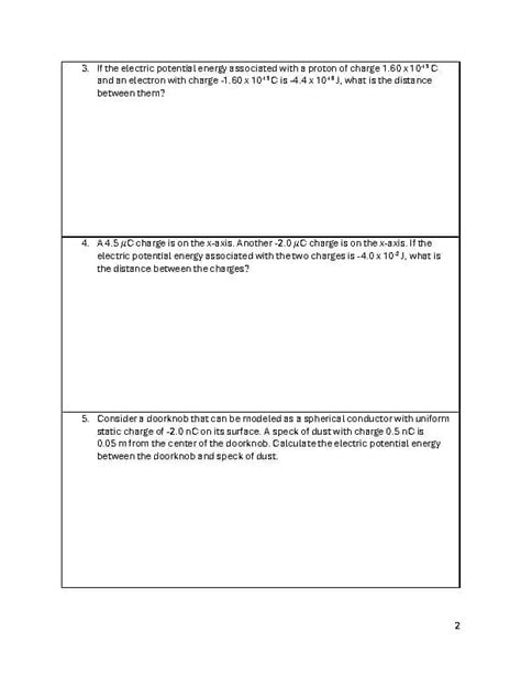 Electric Potential Energy Practice Problems 的图像结果
