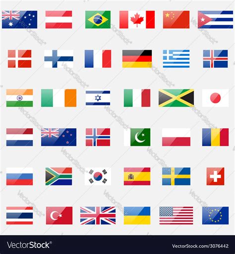 World flags Royalty Free Vector Image - VectorStock