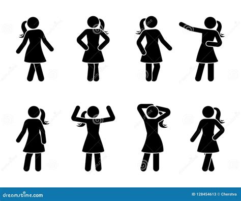 Stick Figure Girl Clipart Black And White