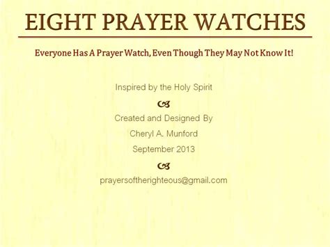 Eight Prayer Watches | PPSX