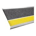 Bold Step Step Tread, 11"X36", Aluminum, Yellow/Black 411NS20036102 | Zoro