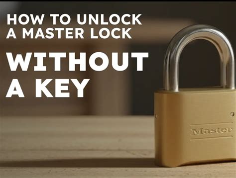 Image result for Open Master Lock without Key