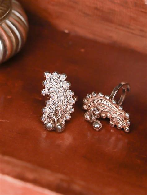Buy Pure Silver Traditional Maharashtrian Masoli Toe Rings - (Set of 2 ...