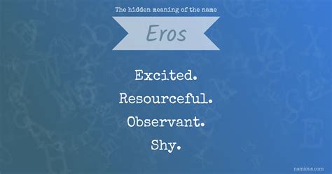 The hidden meaning of the name Eros | Namious