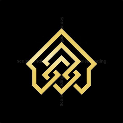 Elegant Nordic Knot House Logo