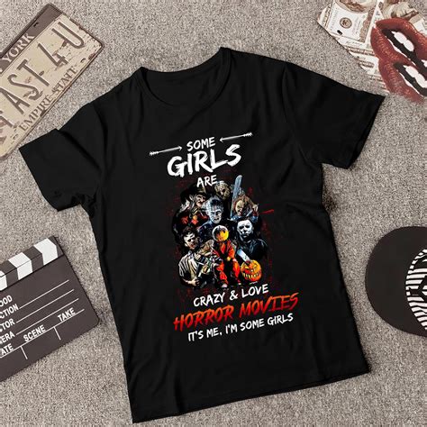 Girls Love Horror Movies T-Shirt - BipuBunny Store