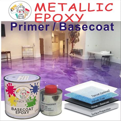 ( Metallic Epoxy Paint ) 1L METALLIC EPOXY FLOOR PAINT PROTECTIVE ...