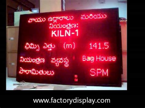 Ambient Air Quality Pollution Display Board - Environment Data Display ...