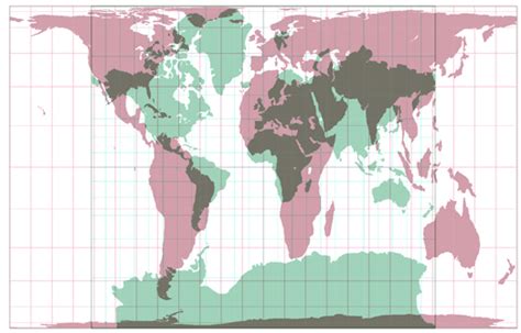 Peters Projection Map vs Mercator 的图像结果