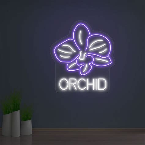 Order Orchid Flower Neon Sign – Elegant Floral Decor for Home