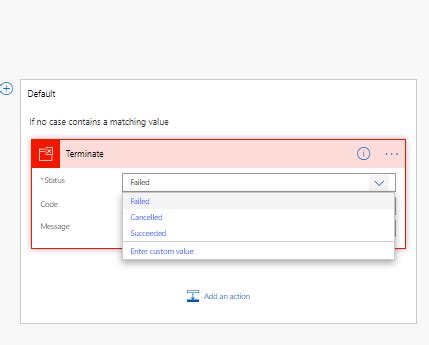 Image result for Power Automate Terminate Control