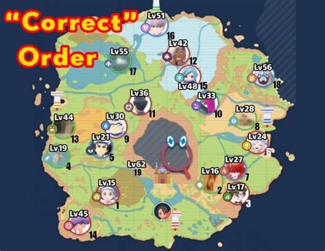 스칼렛 바이올렛 진행 동선 (레벨표시) - 포켓몬 - 에펨코리아