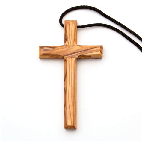 Hand Carved Large Olive Wood Cross - MuseumReplicas.com