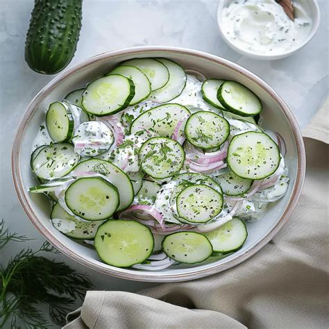 sour cream cucumbers salad