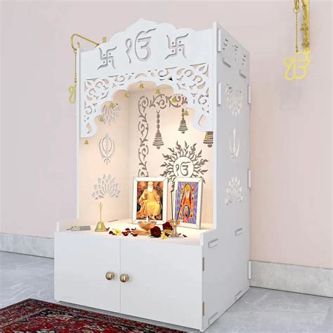 Ek-onkar Home Temple/Pooja Mandir with Inbuilt Focus Light – Dekorstation
