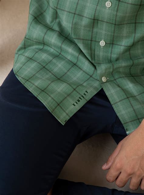 Andamen Celtic Green Check Half Shirt