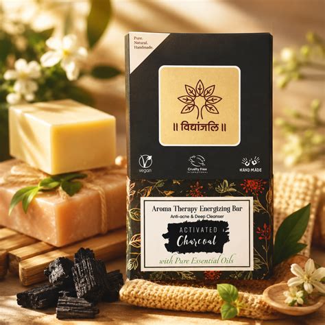 Buy Activated Charcoal Soap for Oily and Acne prone skin | Vidhyanjali