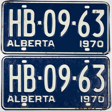 1970 Alberta License Plates | Brandywine General Store