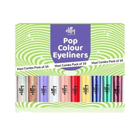 Buy Elitty Maxi Pop Colour Waterproof Liquid Eyeliner Combo - Pack Of ...
