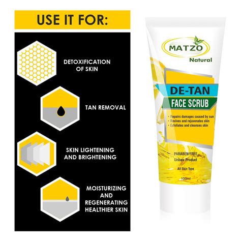Matzo De-Tan Face Scrub, 100 ml Price, Uses, Side Effects, Composition ...