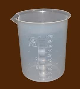 Fastro 1000 ML Transparent Plastic Measuring Beaker – Mug Cups for Home ...
