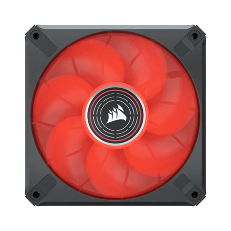 Corsair ML120 LED Elite Red 120mm Single Pack Cabinet Fan - Black Frame