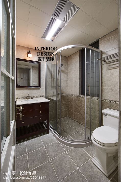 简约美式卫生间淋浴装修图片 – 设计本装修效果图