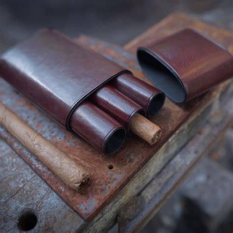 Travel Cigar Case Personalized Leather Cigar Case Cigar - Etsy