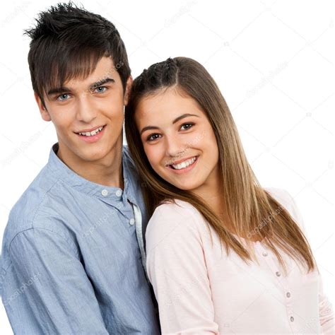 Portrait of cute teen couple. — Stock Photo © karelnoppe #16185181