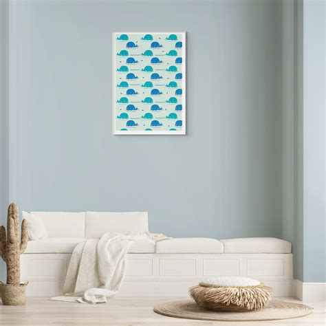 Striking Blue Whale Pattern Design Canvas Wall Painting – Nestroots