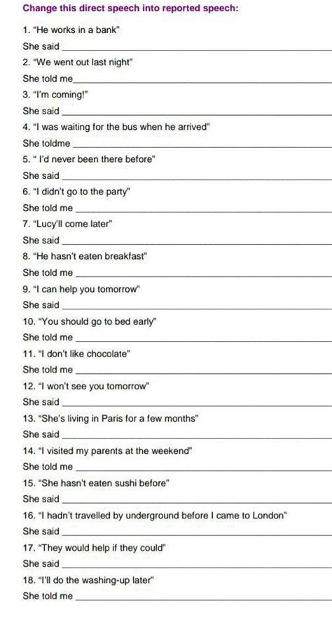 answer the following change into direct to indirect speech - Brainly.in