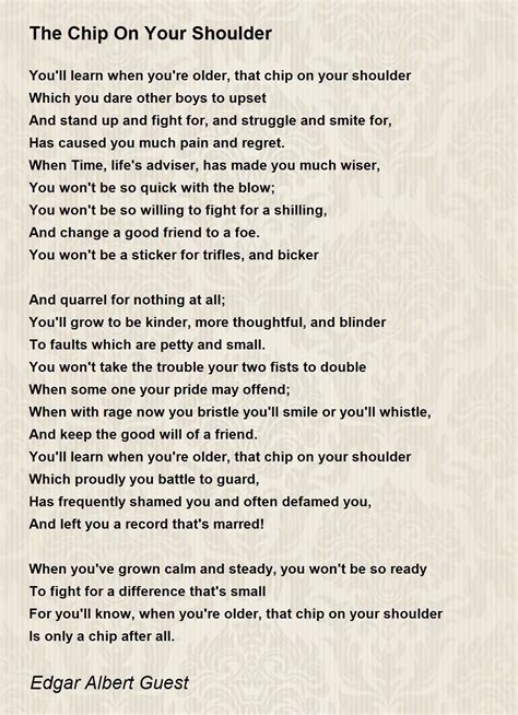 Chip On Your Shoulder Quote Chip On Shoulder Quotes