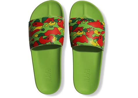 A Bathing Ape Hayn Slide Green Sta Camo – Kicks Machine
