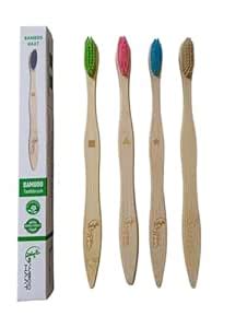 Buy BAMBOO HAAT Organic Bamboo Wooden Toothbrush for Adults Women & Men ...
