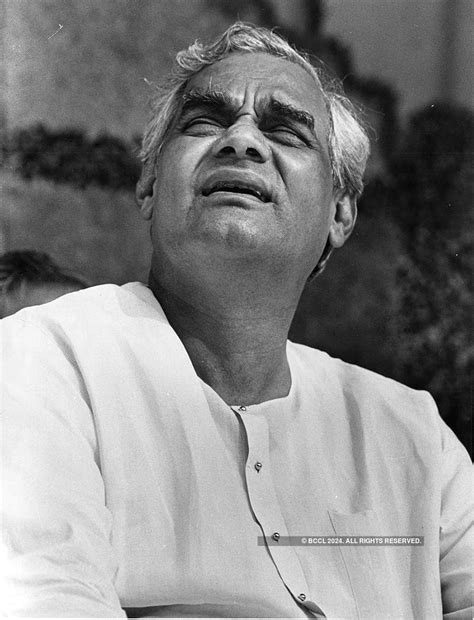 Atal Bihari Vajpayee addressing a seminar on 'Immorality in public life ...