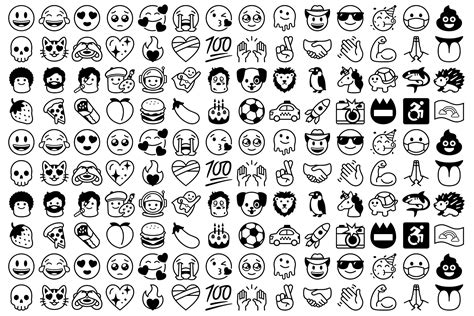 Printable Black And White Emojis New Moon Face" Emoji Download For
