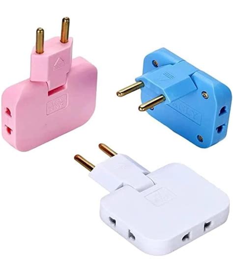 Extension Plug Electrical Adapter 3 in 1 Adaptor 180 Degree Rotation ...