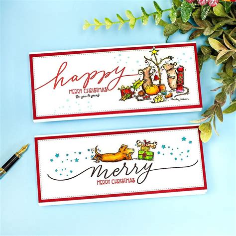 Slimline cards anita jeram s xmas stamps and holiday sparkle greetings ...