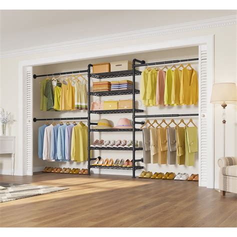 Timate P3 Closet System, Expandable Wall Mounted Closet System with 6 ...