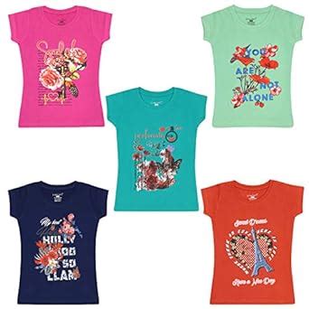 Buy ESMONT Girl's Regular Fit T-Shirt (Est_GRL_tee_12-13_cmb4 ...