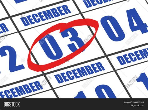 December 3 Calendar