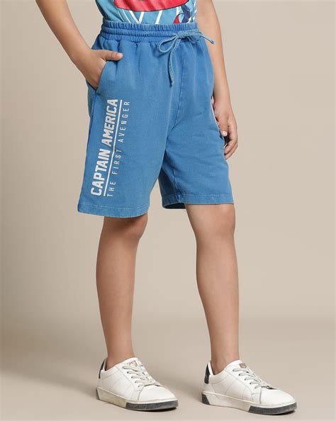 Captain America Regular Fit Shorts For Boys – Kidsville
